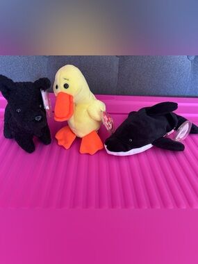 Rare Ty Beanie Babies Indonesia and Tag Error lot of 3